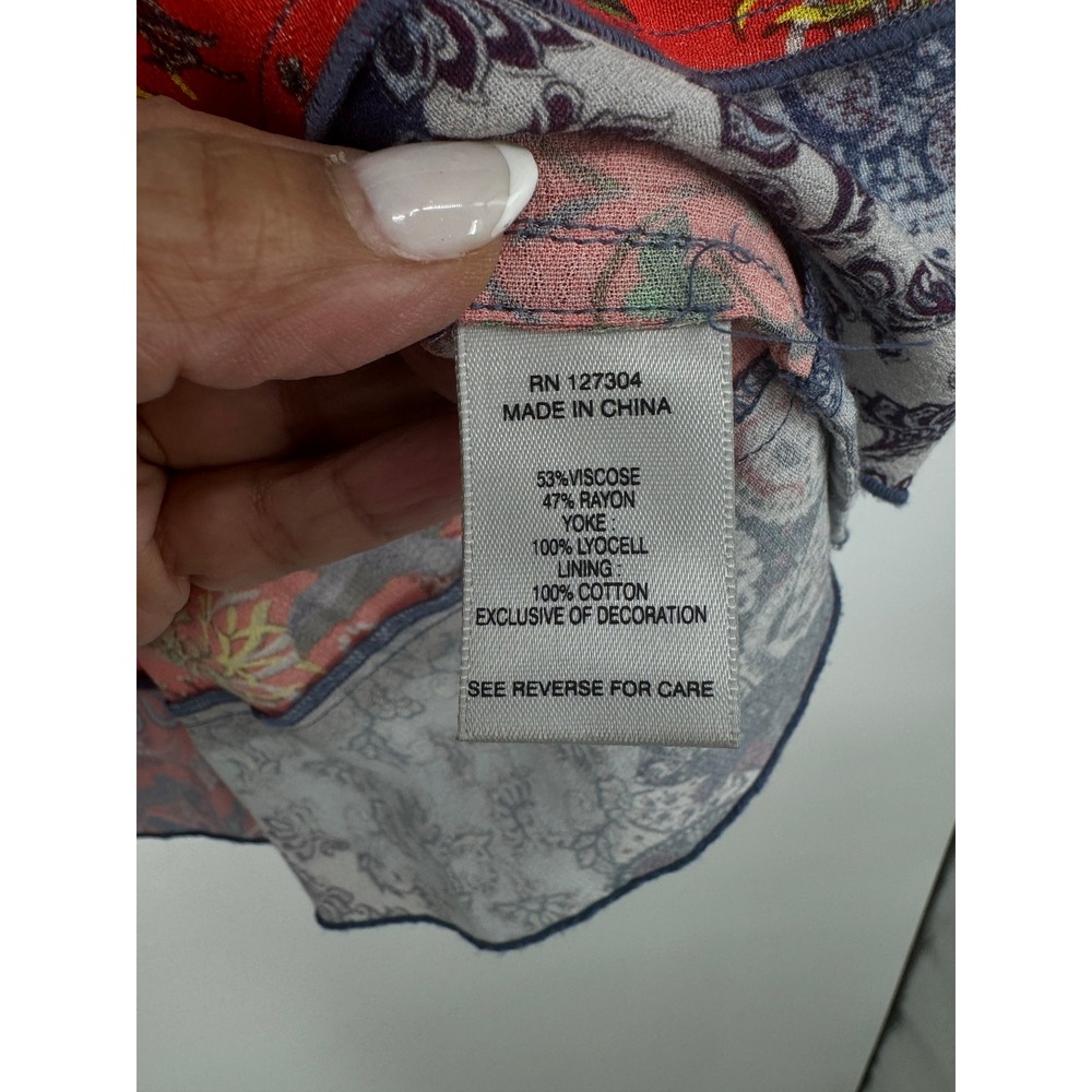 John Mark Womens Patchwork Embroidered Tassel Tun… - image 7